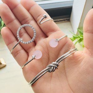 Pink Diamond Bangle Set